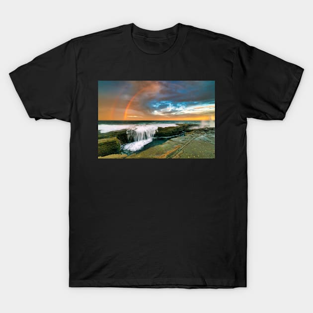 Double rainbow sunset T-Shirt by dags